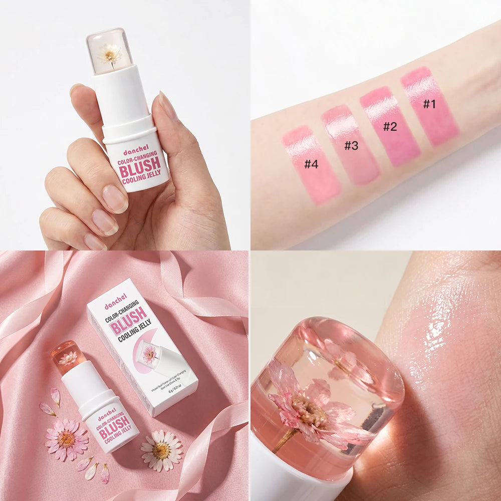pH Adaptive Color-Changing Jelly Blush for Lips, Cheeks, and Eyes