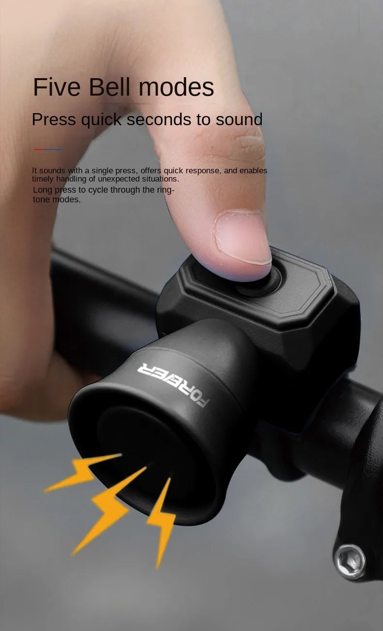 Waterproof Electronic Bicycle Horn with 5 Sound Modes - 9