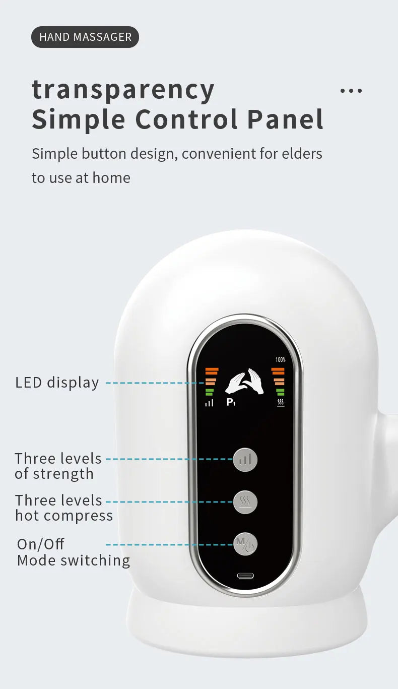 Electric Hand and Wrist Compression Massager with Heat - 13