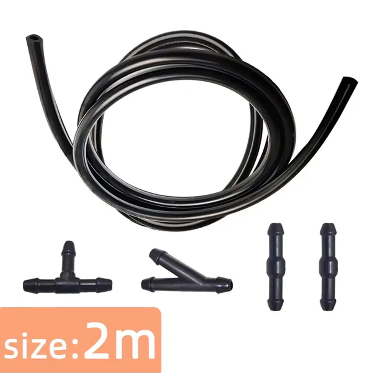 Universal Windshield Wiper Washer Hose Kit with Connectors - 10