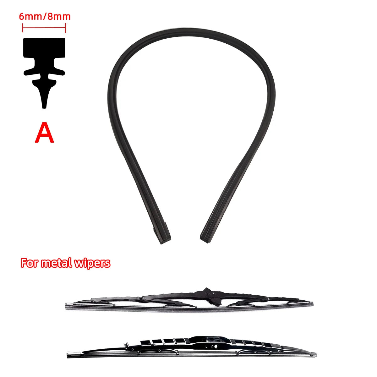 Universal Car Wiper Blade Rubber Refill Strip
