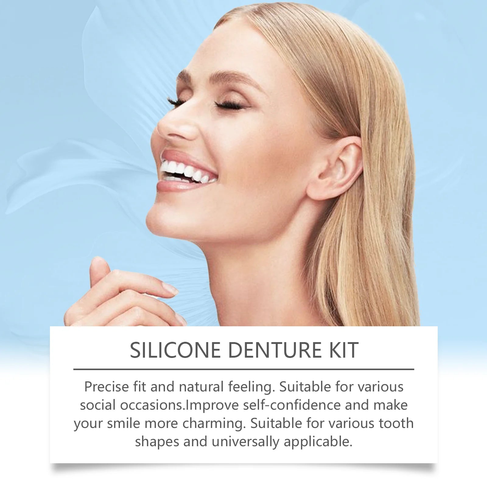 Comfortable Silicone Denture Set for Natural Smile and Chewing - 8