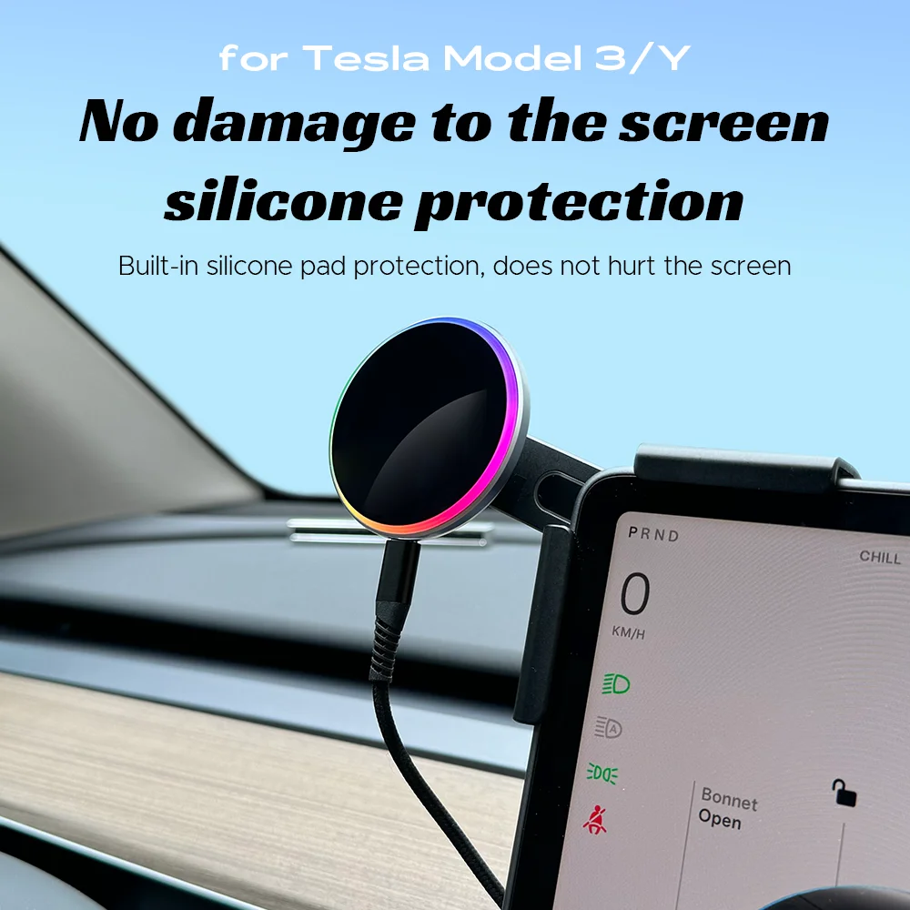 Magnetic Wireless Car Charger Mount for Tesla Screen