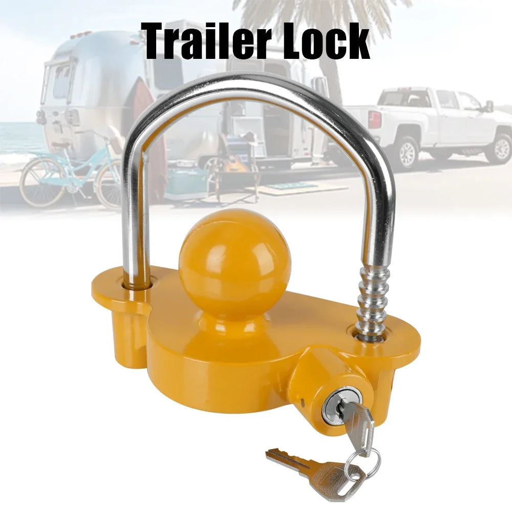 Heavy Duty Adjustable Trailer Hitch Coupler Lock - 1
