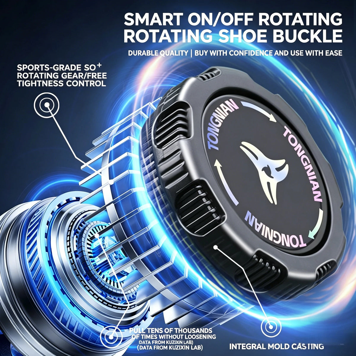 Quick-Release Swivel Dial No-Tie Shoelaces for Sneakers