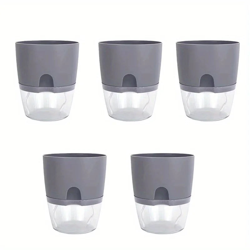 Self Watering Flower Pot Set Double Layer Hydroponic Plant Planter - 15