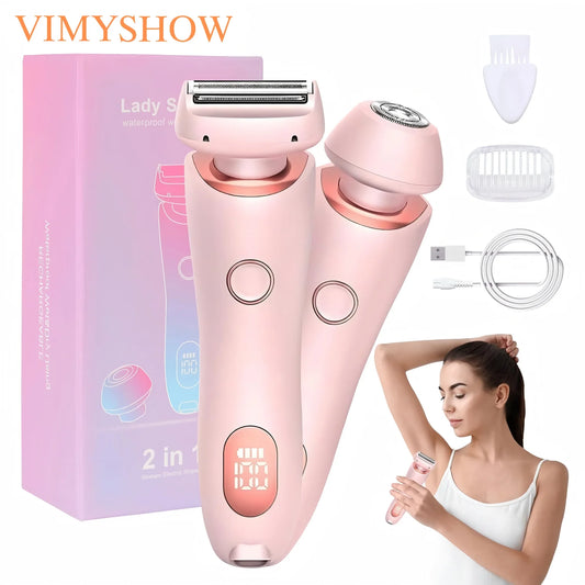2-in-1 Electric Women’s Shaver for Body and Facial Hair