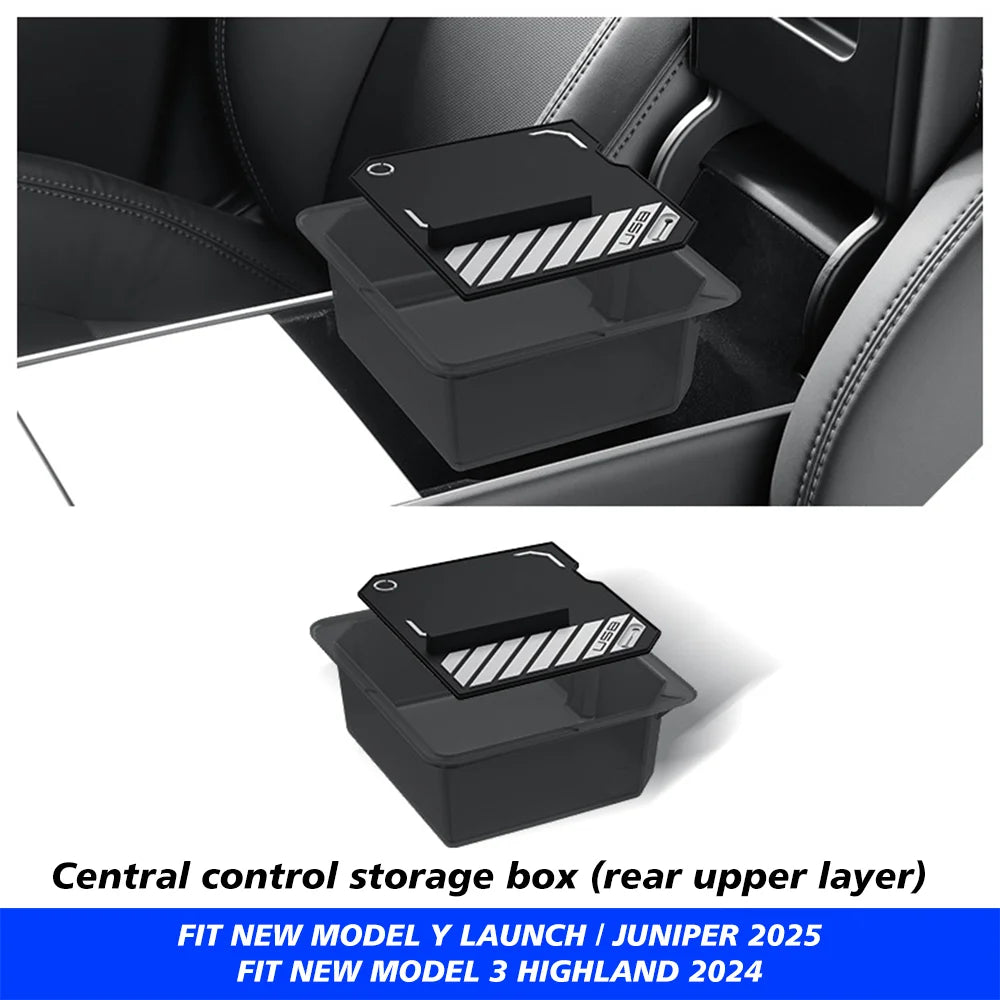Center Console and Armrest Storage Organizer for Tesla Model Y Juniper - 25
