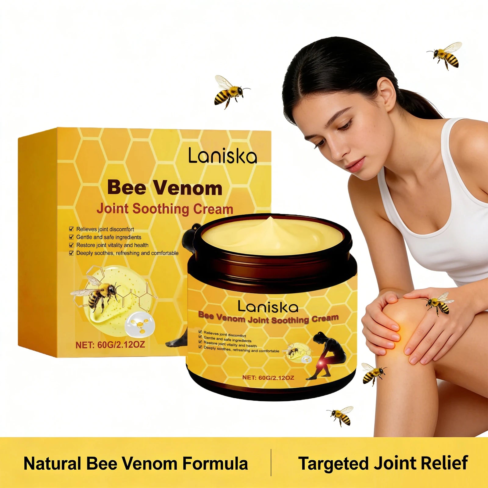 Bee Venom Joint Soothing Massage Cream for Muscles and Joints - 5