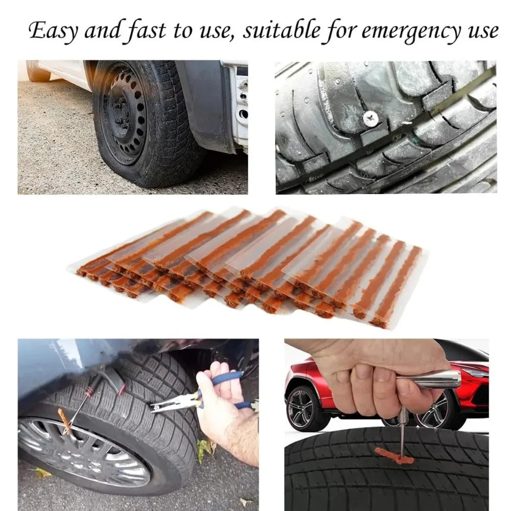 Emergency Car Tire Repair Kit for Roadside Punctures - 7