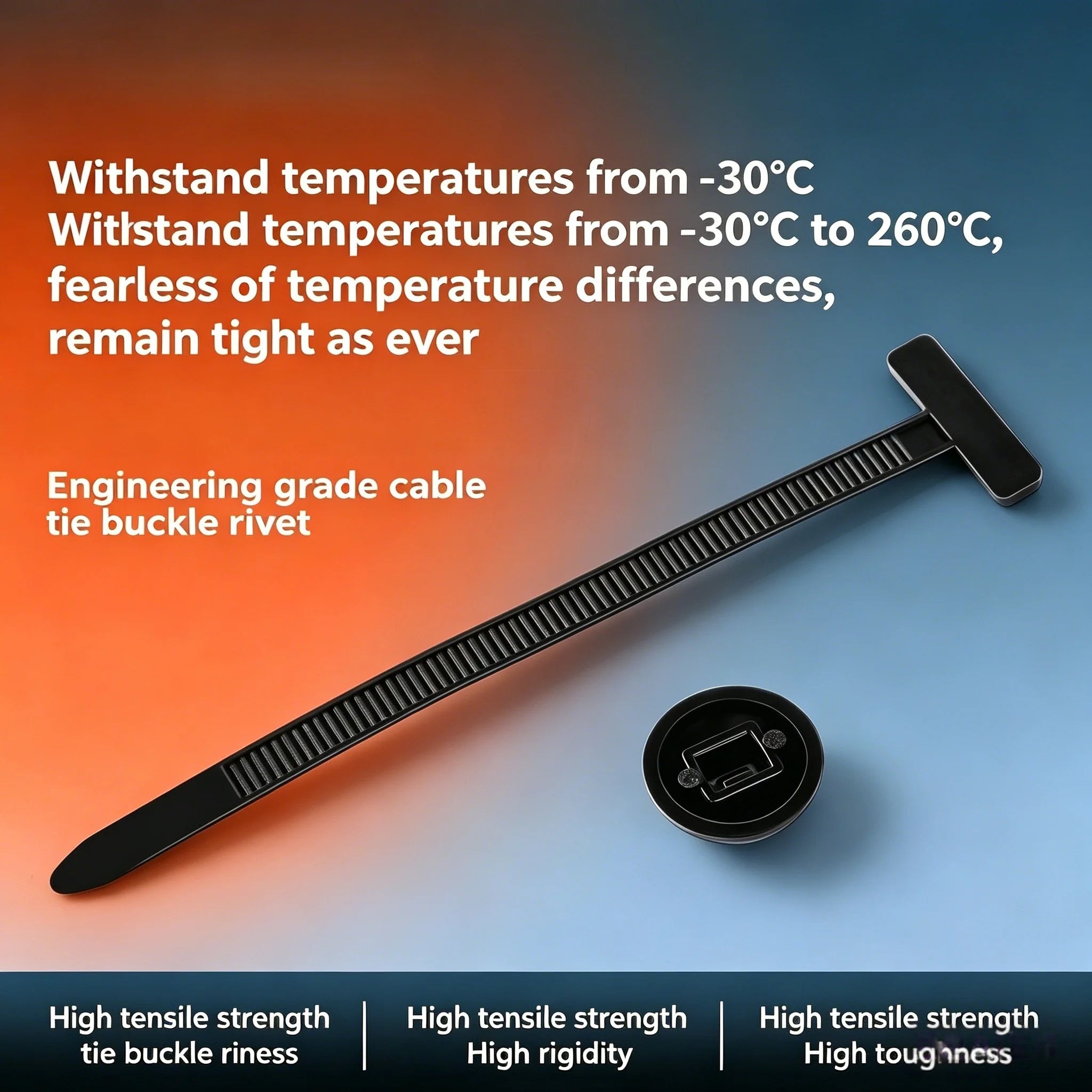 Universal Car Fender and Trim Cable Tie Fastener Kit - 4