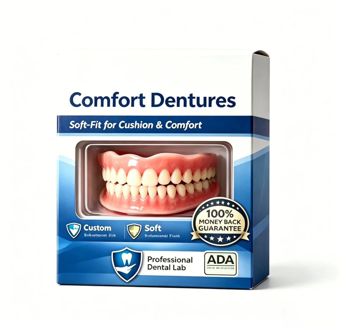 Flexible Silicone Denture Set for Natural Smile and Comfort