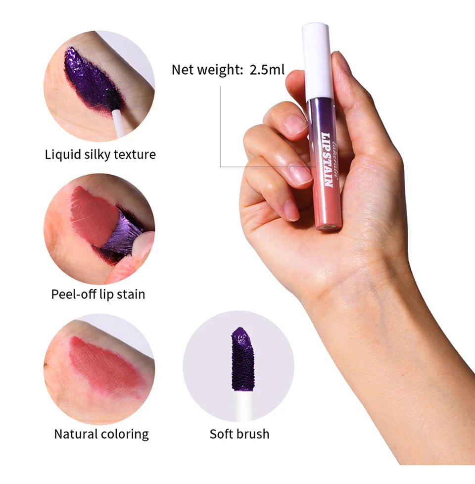 Long-Lasting Peel-Off Waterproof Lip Stain