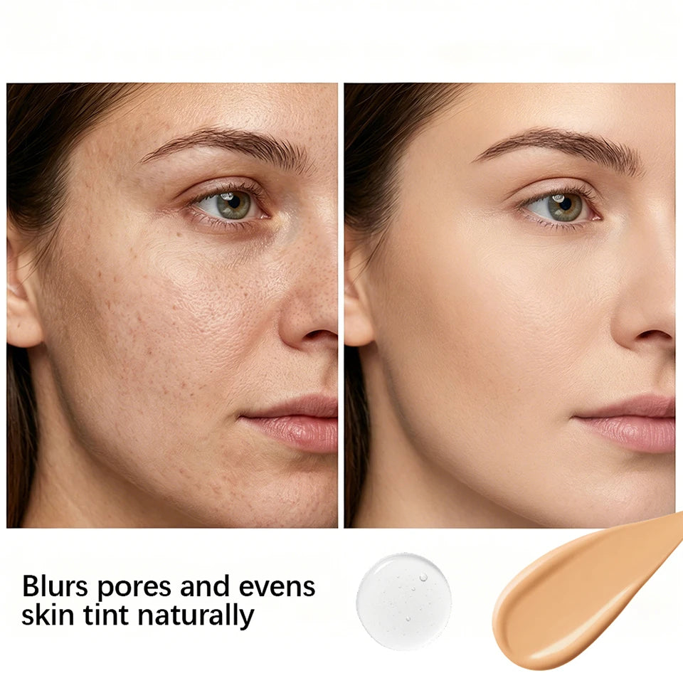 Liquid Foundation and Primer Makeup Set - 8