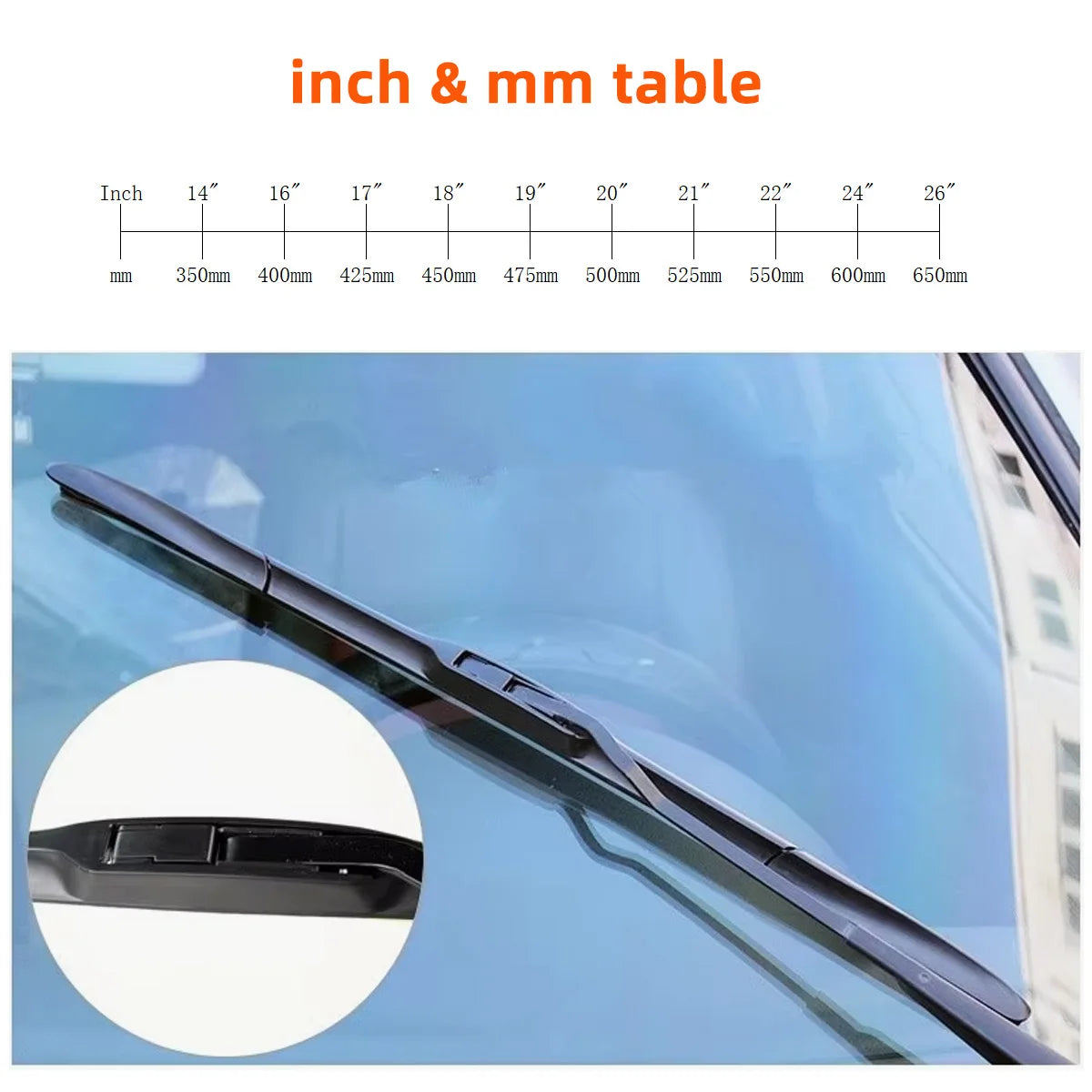 Universal J-Hook Car Windshield Wiper Blade - 6
