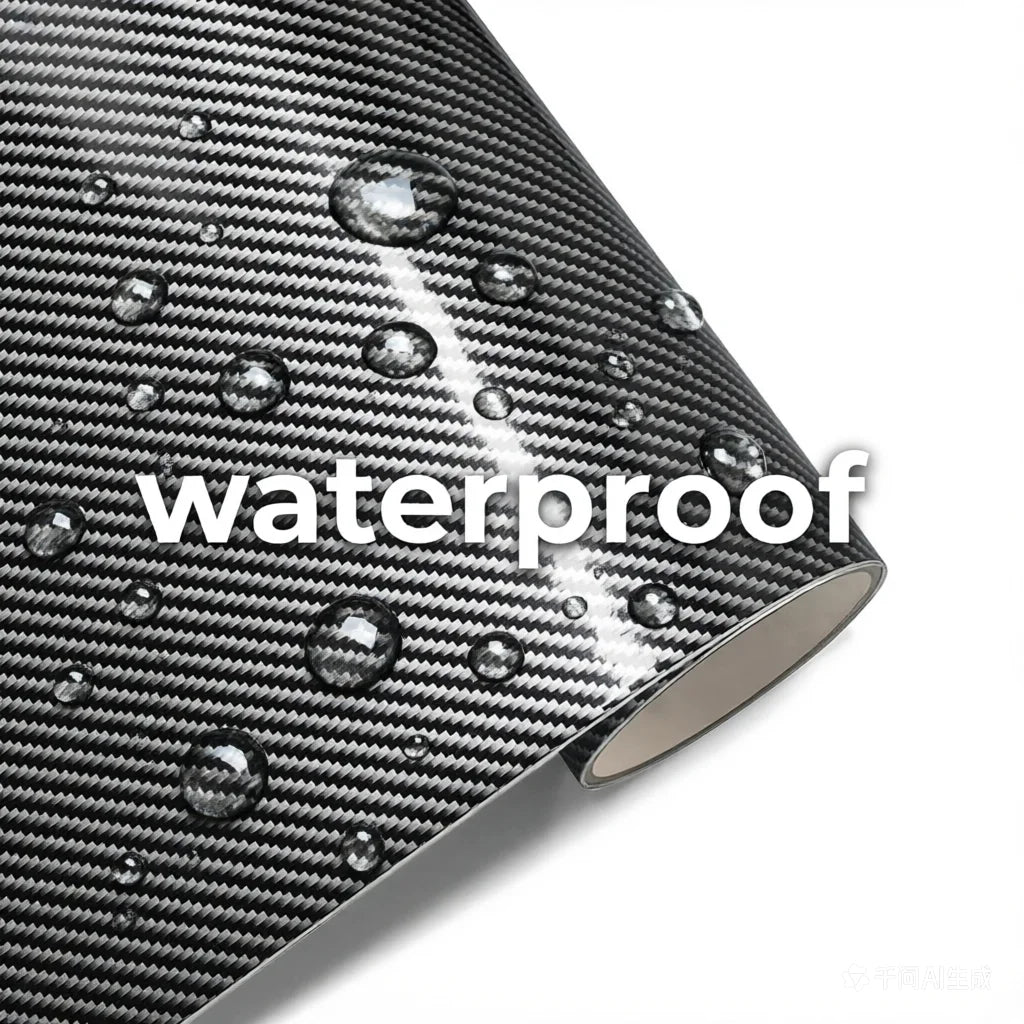 Glossy Carbon Fiber Vinyl Wrap for Car Exterior and Interior - 2