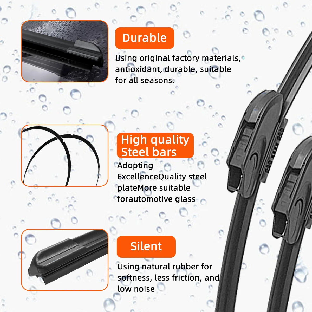 Universal All-Weather Car Windshield Wiper Blade