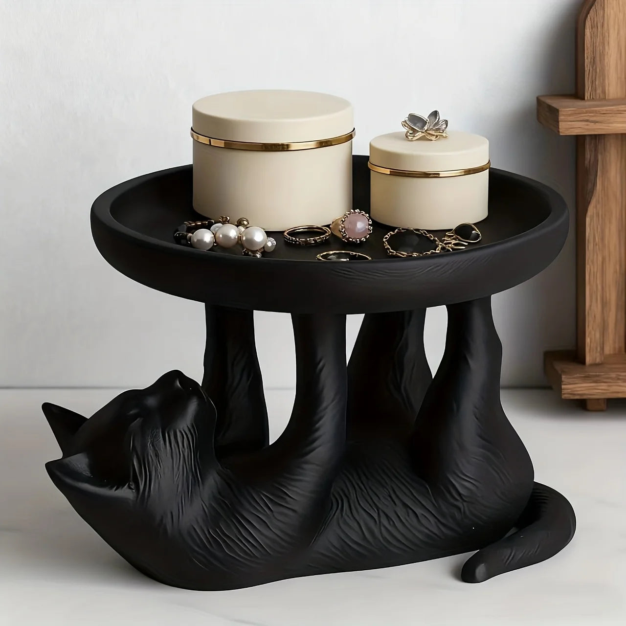 Decorative Cat Jewelry and Trinket Storage Tray - 4
