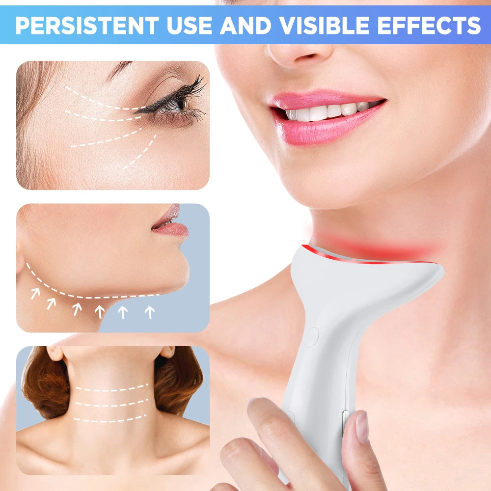 LED Face and Neck Skin Tightening Massage Device - 19