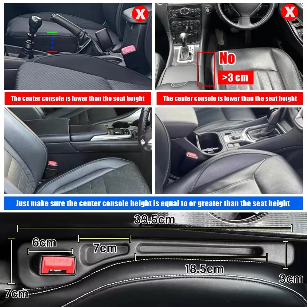 Car Seat Gap Filler Organizer for Interior Storage - 2