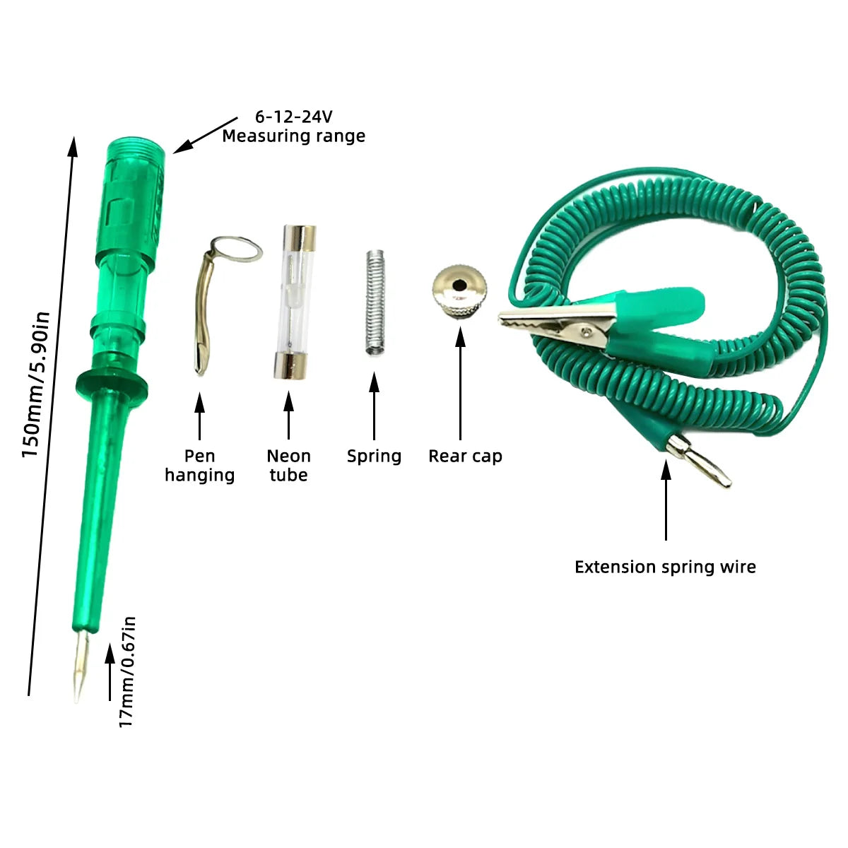 Digital LED Circuit Voltage Tester for Automotive and Truck