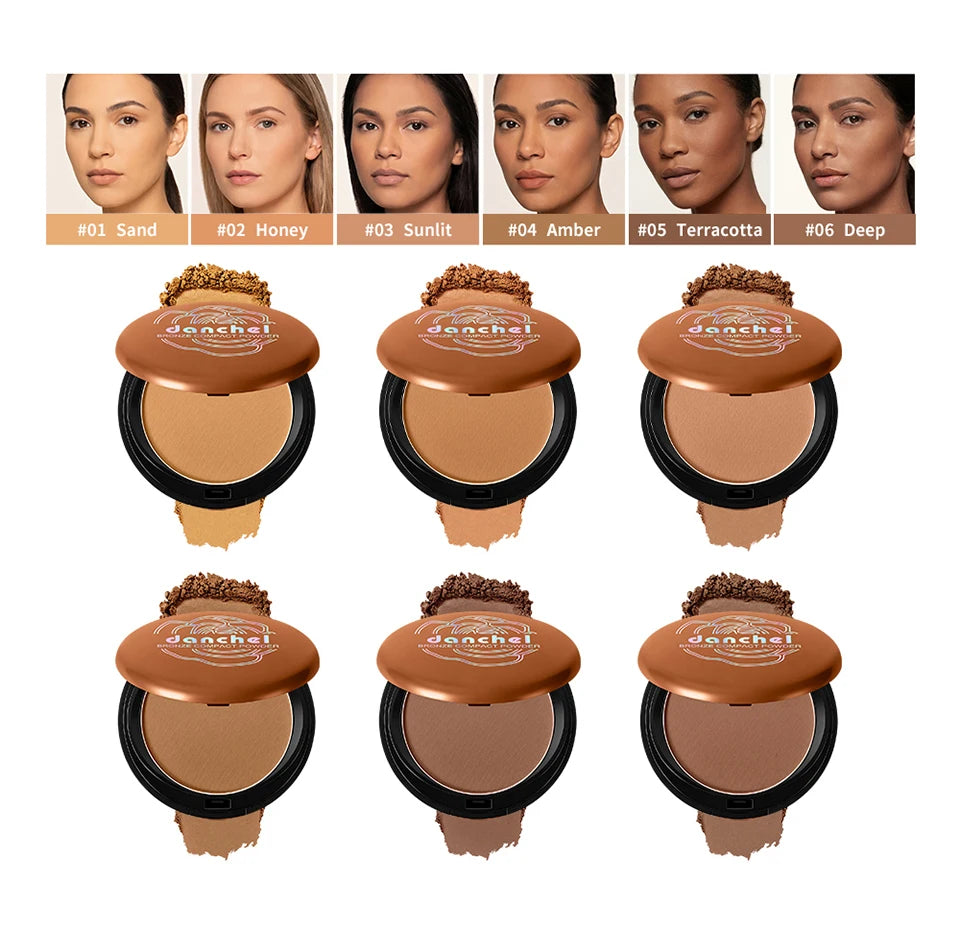 Matte Bronze Pressed Setting Powder for Facial Contouring - 8