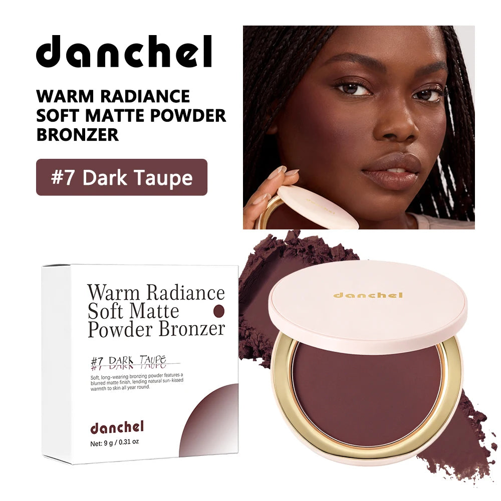 Buildable Matte Pressed Bronzer Powder for Natural Face Contouring