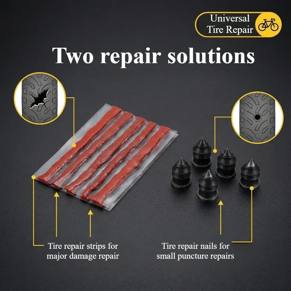 Emergency Tire Puncture Repair Kit for Cars and Motorcycles - 11