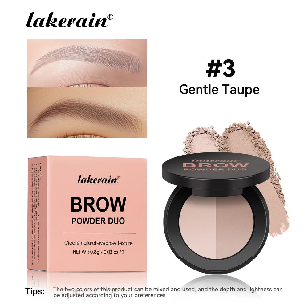 Two-Tone Waterproof Eyebrow Powder for Natural Brows and Contouring - 26