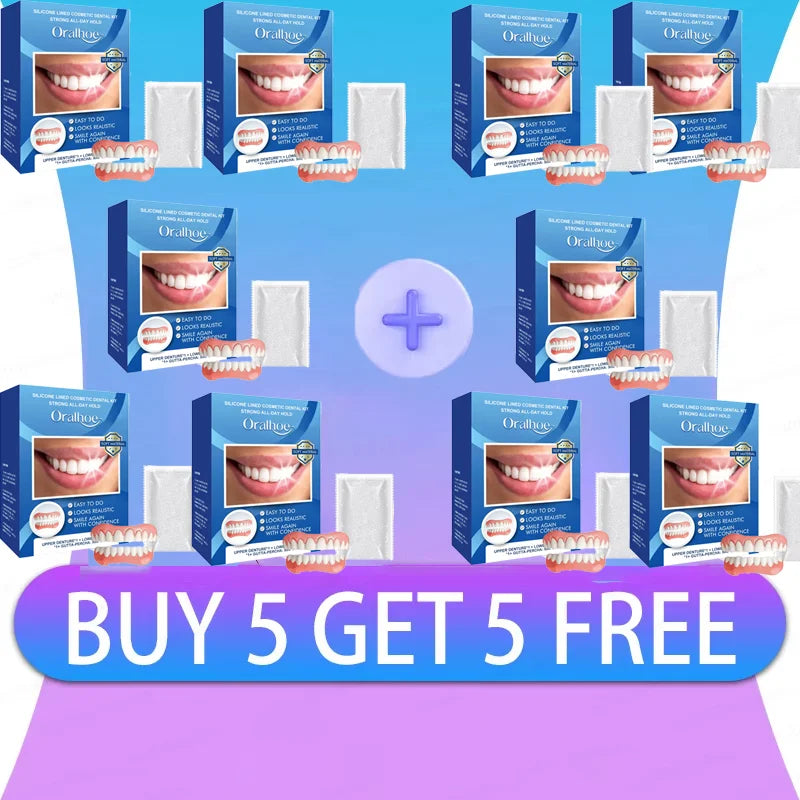 Comfort Fit Silicone Denture Set for Natural Looking Smile