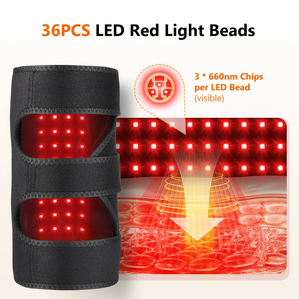 Heated Red Light Therapy Knee Brace for Joint and Muscle Relief
