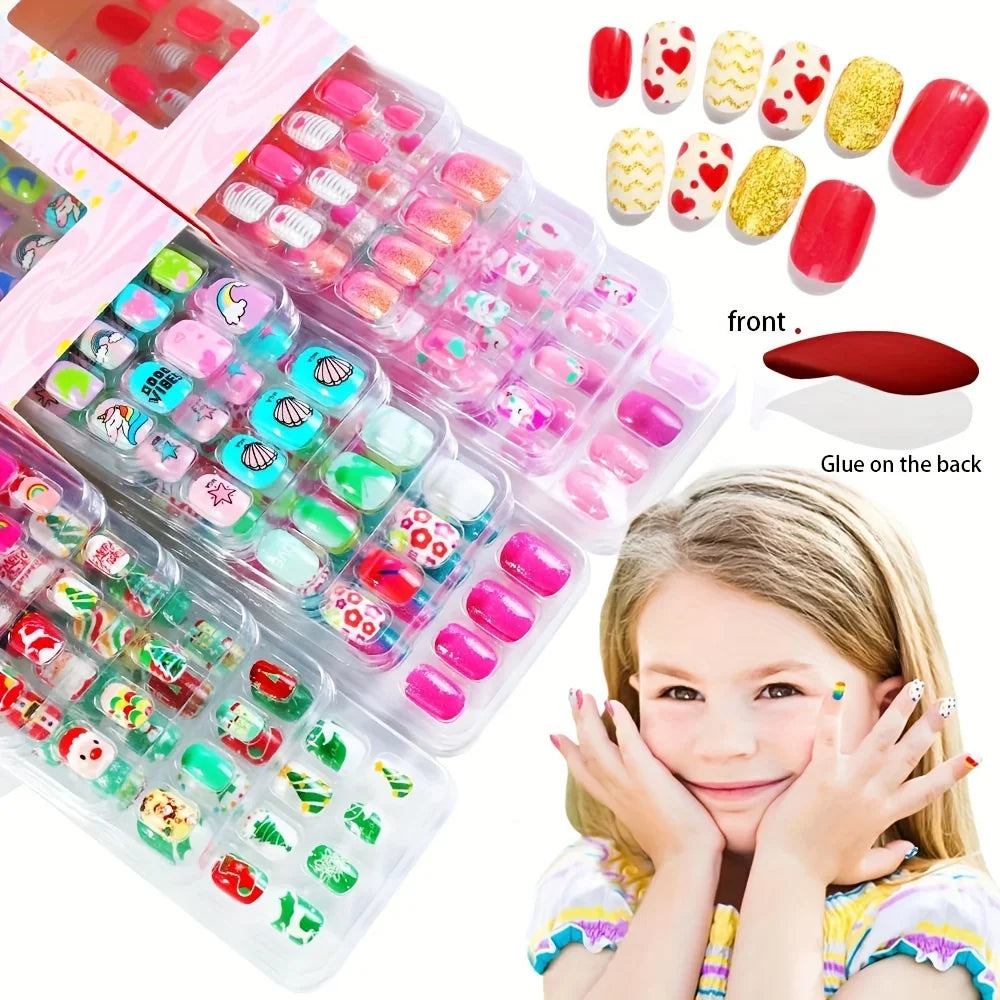 Cute Cartoon Press-On Nails for Kids - 3