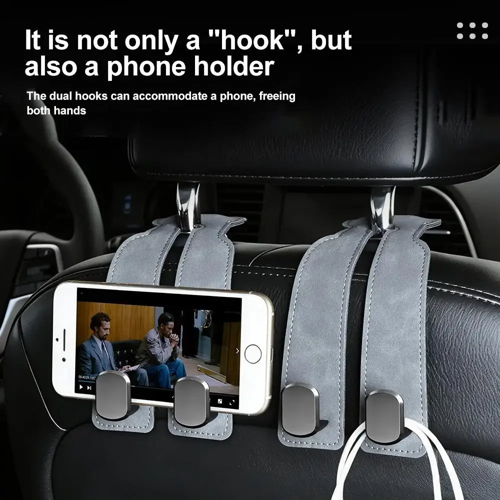 Universal 2-in-1 Car Headrest Hook and Storage Hanger