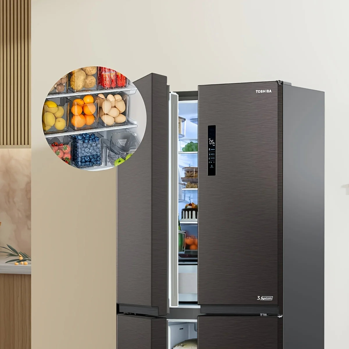 Refrigerator Side Door Storage Organizer Bins - 4