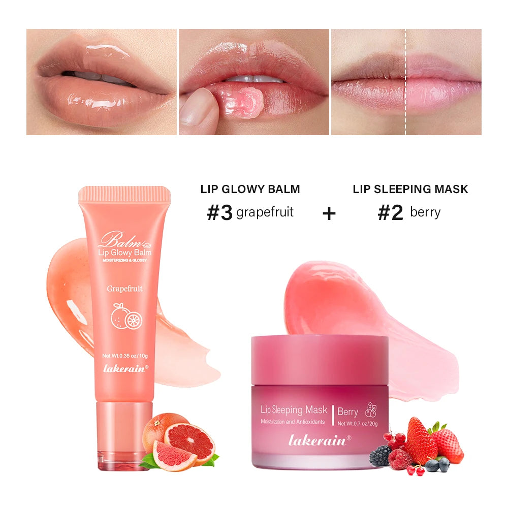 Moisturizing Lip Balm and Overnight Sleeping Mask Set - 36