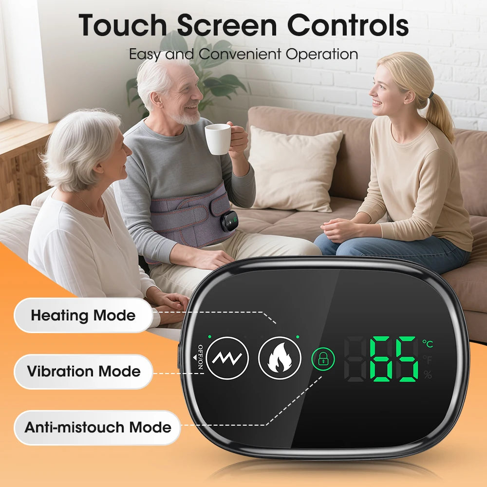 Heated Vibrating Waist Massage Belt for Back Pain Relief