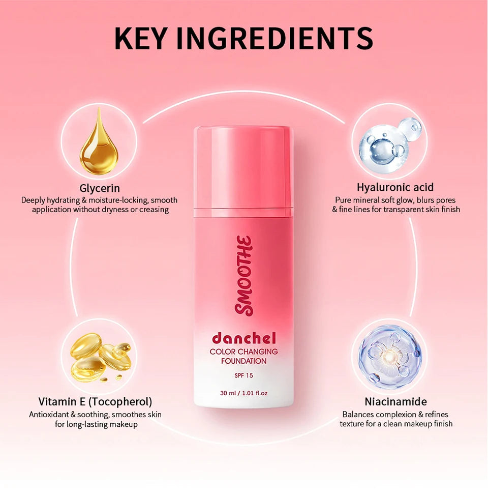 Color-Changing Liquid Foundation with SPF 15