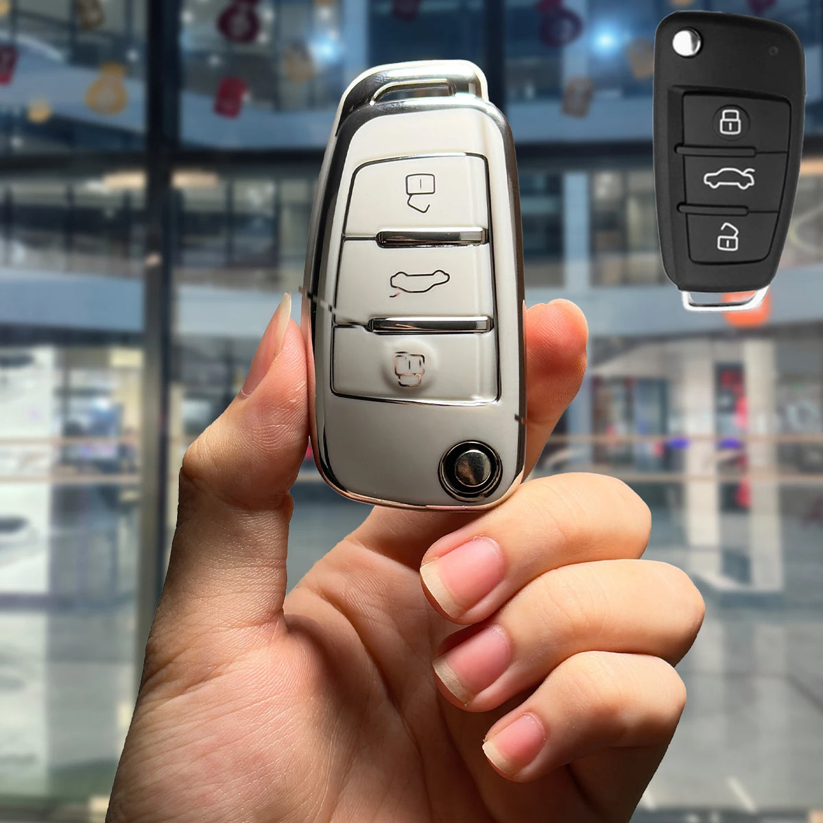 Protective TPU Flip Key Fob Cover for Audi