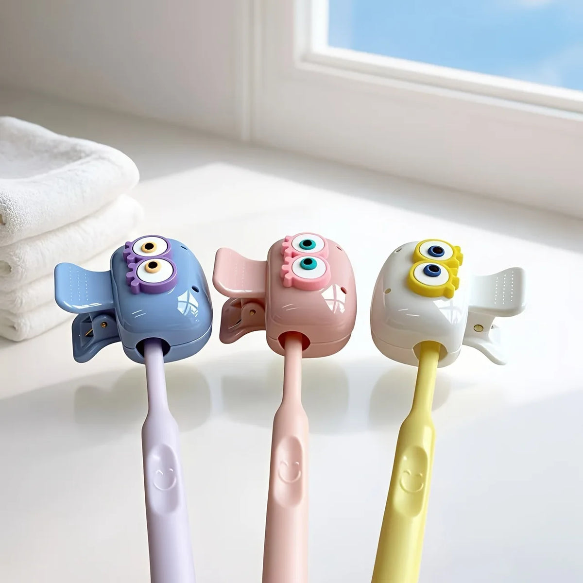 Cartoon Big-Eyed Toothbrush Protective Travel Case