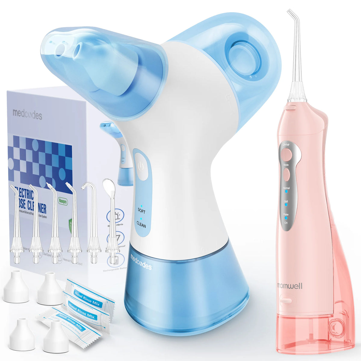 Electric Nasal Irrigation and Oral Irrigator Combo Set