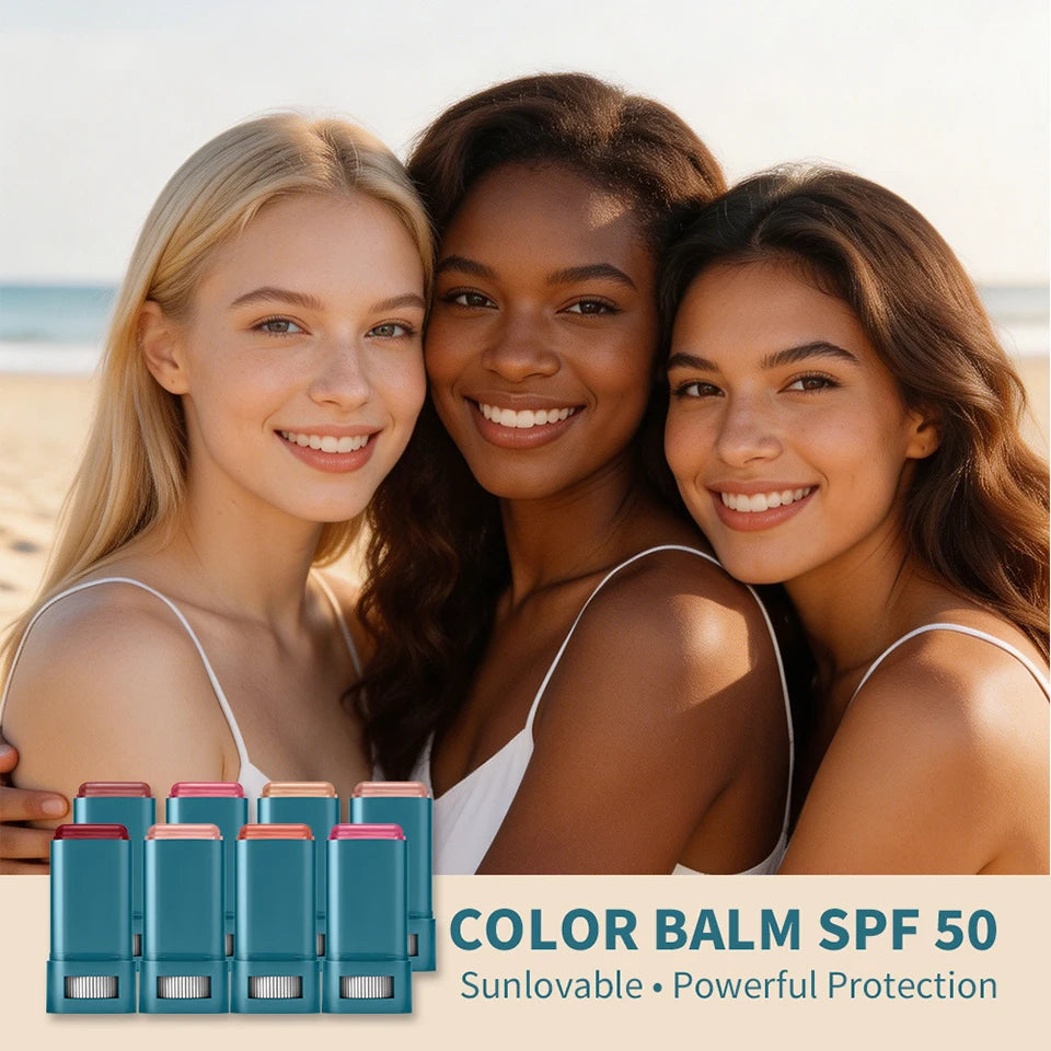Color Correcting CC Cream and Sunscreen Blush Stick Set