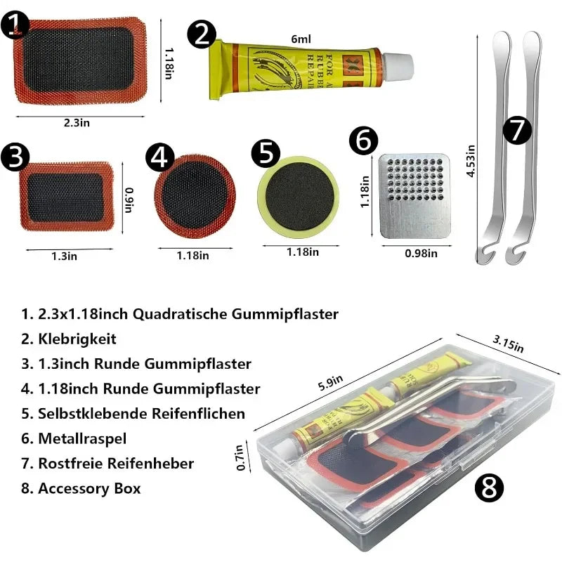 Emergency Bike Tire Repair Kit for Road and Mountain Bikes - 3