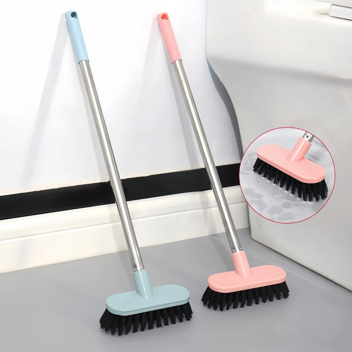 Heavy Duty Long Handle Floor Scrub Brush for Deep Cleaning