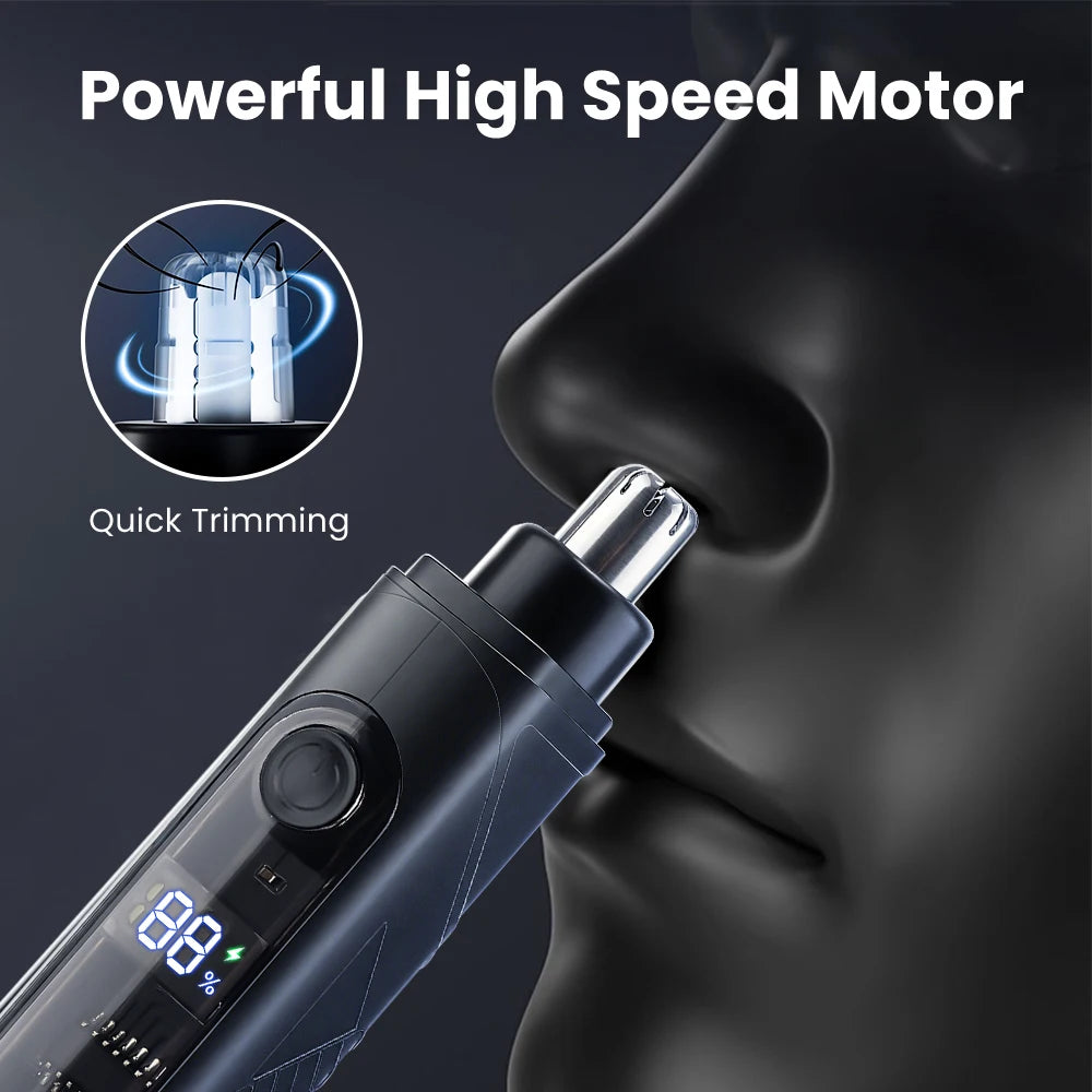 Electric Rechargeable Painless Nose and Ear Hair Trimmer
