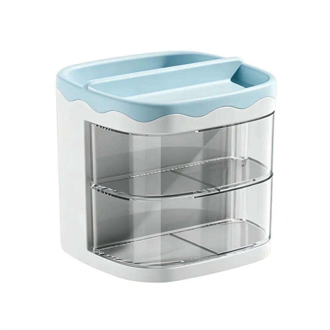 Multipurpose Desktop Organizer with Drawer for Stationery and Makeup
