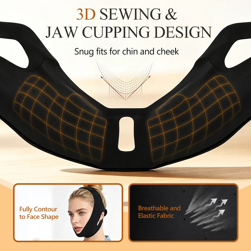 Hot and Cold Gel V-Line Face Lifting and Jaw Support Mask