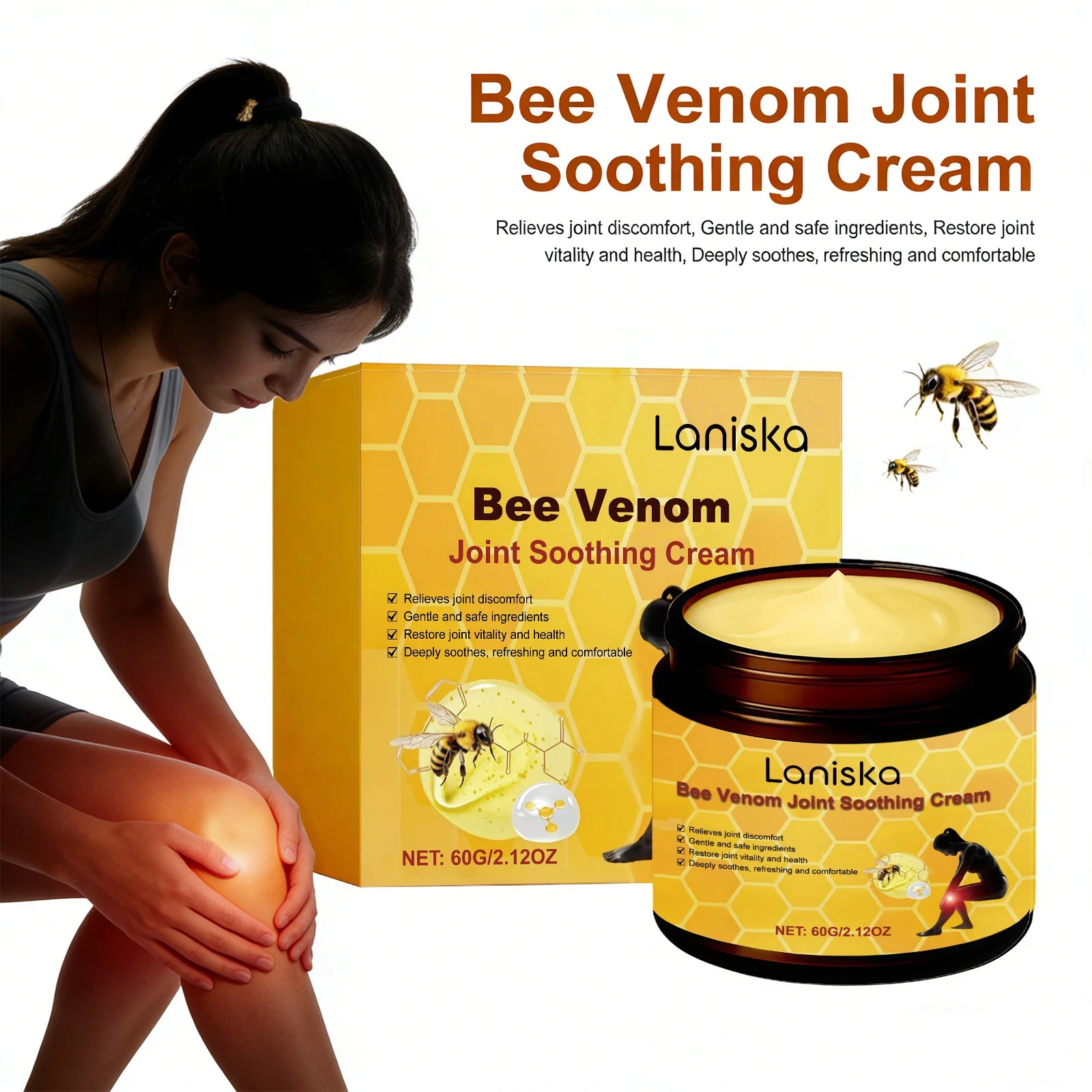 Bee Venom Joint Soothing Massage Cream for Muscles and Joints - 10