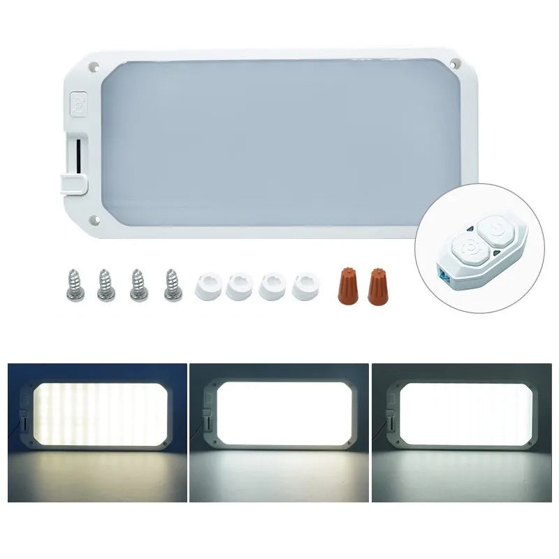 Dimmable LED Ceiling Light with Remote for RV and Boat