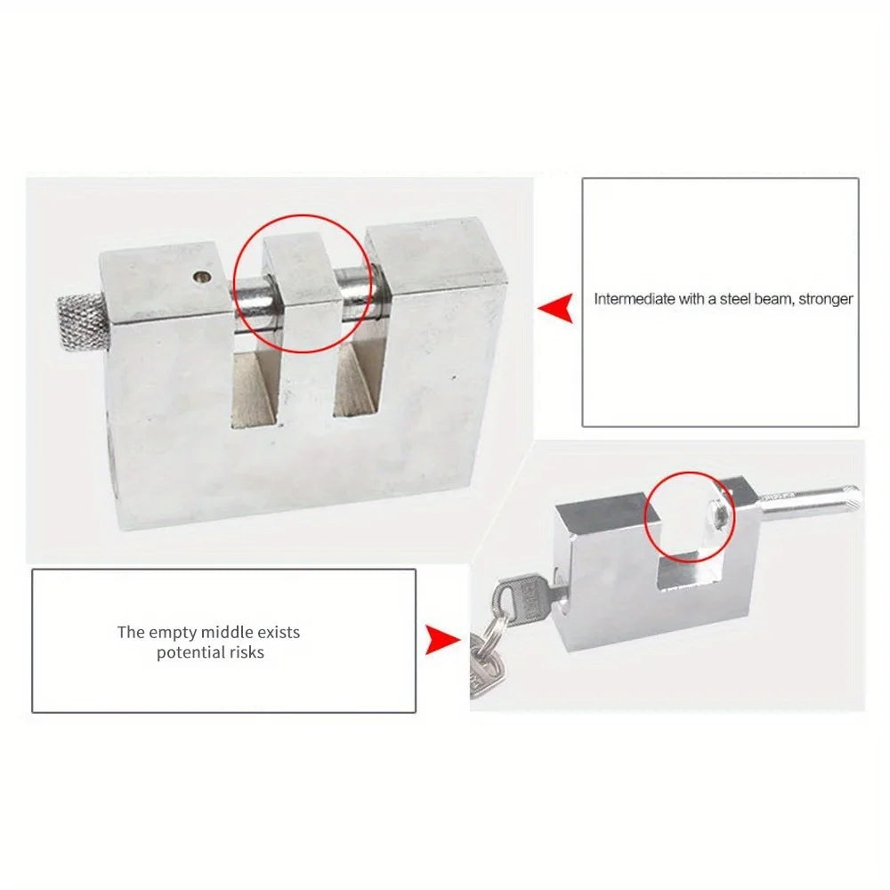Adjustable Stainless Steel Anti-Theft Car Brake Pedal Lock - 6