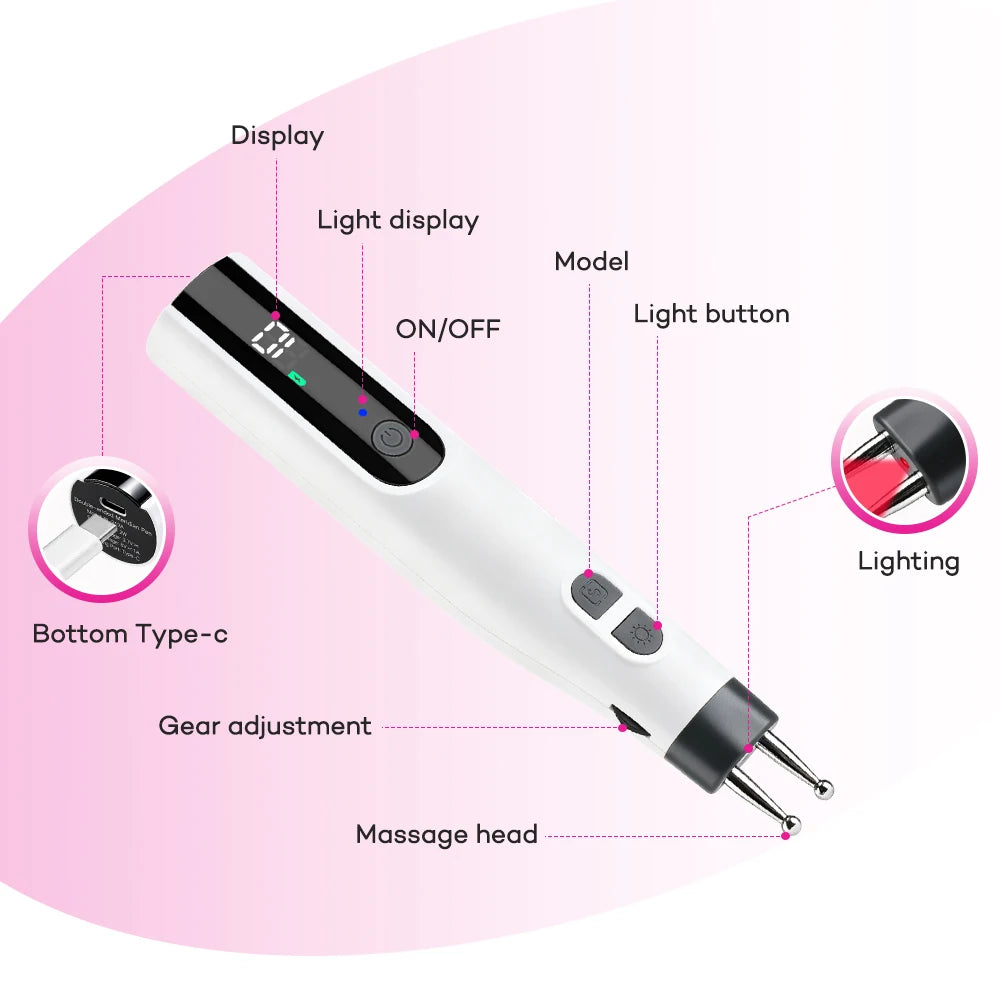Digital Handheld Precision Massage Pen for Face and Body